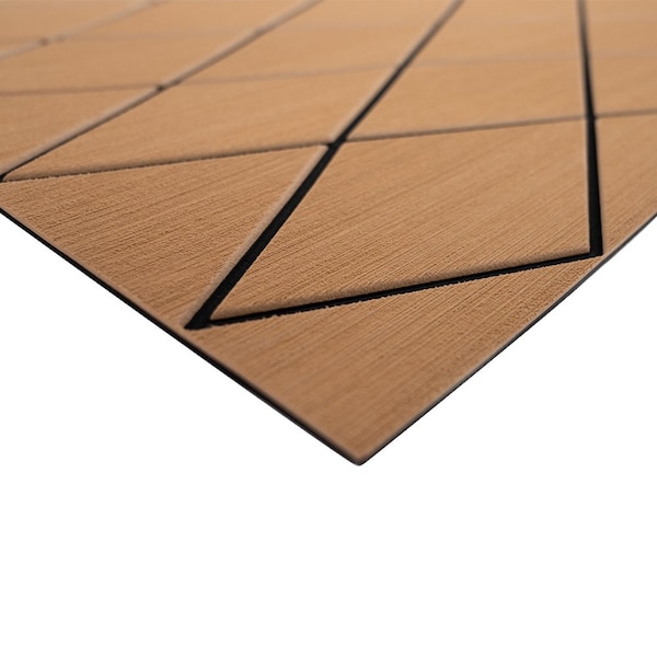 Seadek 40in x 80in 6mm Two Color Diamond Full Sheet - Brushed Texture - Mocha/Black 1016mm x 2032mm x 56411-80093 - main